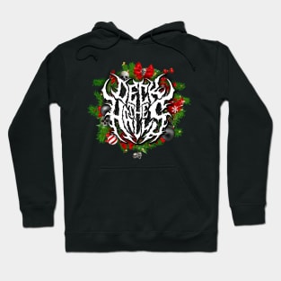 Deck the halls death metal wreath Hoodie